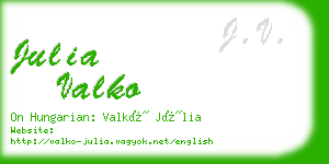 julia valko business card